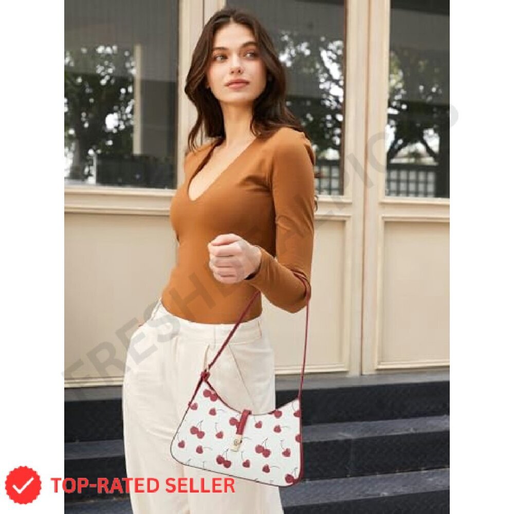 Vegan Leather Hobo Shoulder Bag Adjustable Strap Chic Minimal Elegant Crescent - Picture 3 of 8